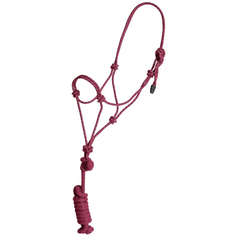 Mustang Economy Mountain Rope Halter with Lead - Horse Size