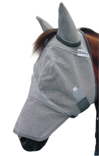 Natural Fit Breakaway Full Face Fly Mask With Ears & Nose Cover