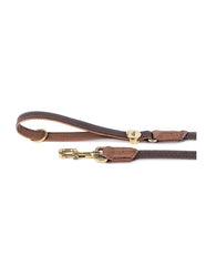 El Paso Bilbao Leash - Brown Leatherette And Braided Cord Leash