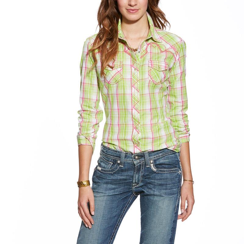 Ariat Brooke - Fitted Snap Long Sleeve Plaid Shirt