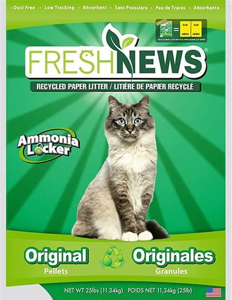 Fresh News - Recycled Paper Cat Litter - 25 Lbs