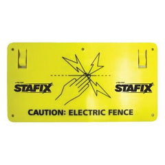 Stafix - Caution: Electric Fence Sign - Yellow