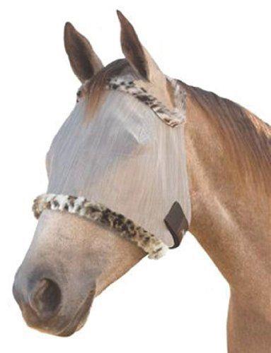 SuperMask II - Horse Fly Mask - No Ears - X-Large - Silver/Lynx
