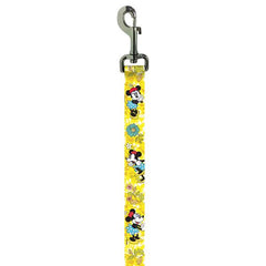 Disney Pet Leash - Yellow Classic Minnie Mouse with Flowers