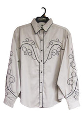 Women's Embroidered Rope Long Sleeve Button Up Shirt - Size Medium Only
