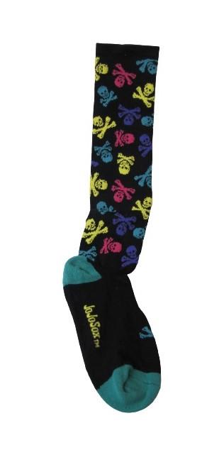 JoJo Sox - Skull and Crossbones - Women's Crew Socks - Shoe Size 8.5-11.5