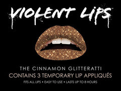 Violent Lips - Cinnamon Glitteratti - Temporary Lip Applique