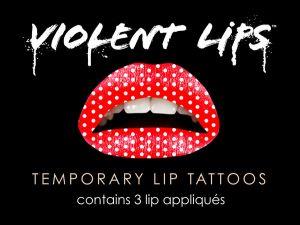 Violent Lips - Red Polka - Temporary Lip Applique