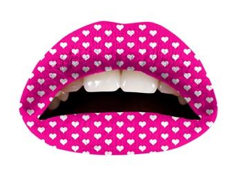 Violent Lips - Pink Hearts - Temporary Lip Appliques