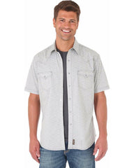 Wrangler Retro Men's Grey Short Sleeve Western Shirt